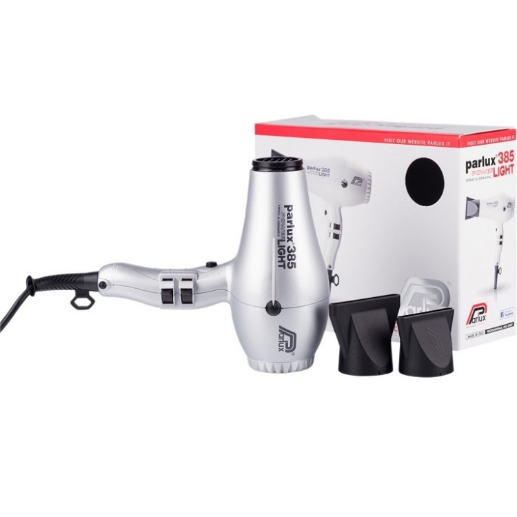 Профессиональный фен для волос Parlux 385 Powerlight 0901-385 silver — Фирменный магазин Parlux в России