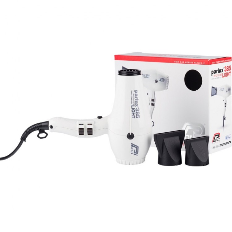 Профессиональный фен для волос Parlux 385 Powerlight 0901-385 white &mdash; Фирменный магазин Parlux в России